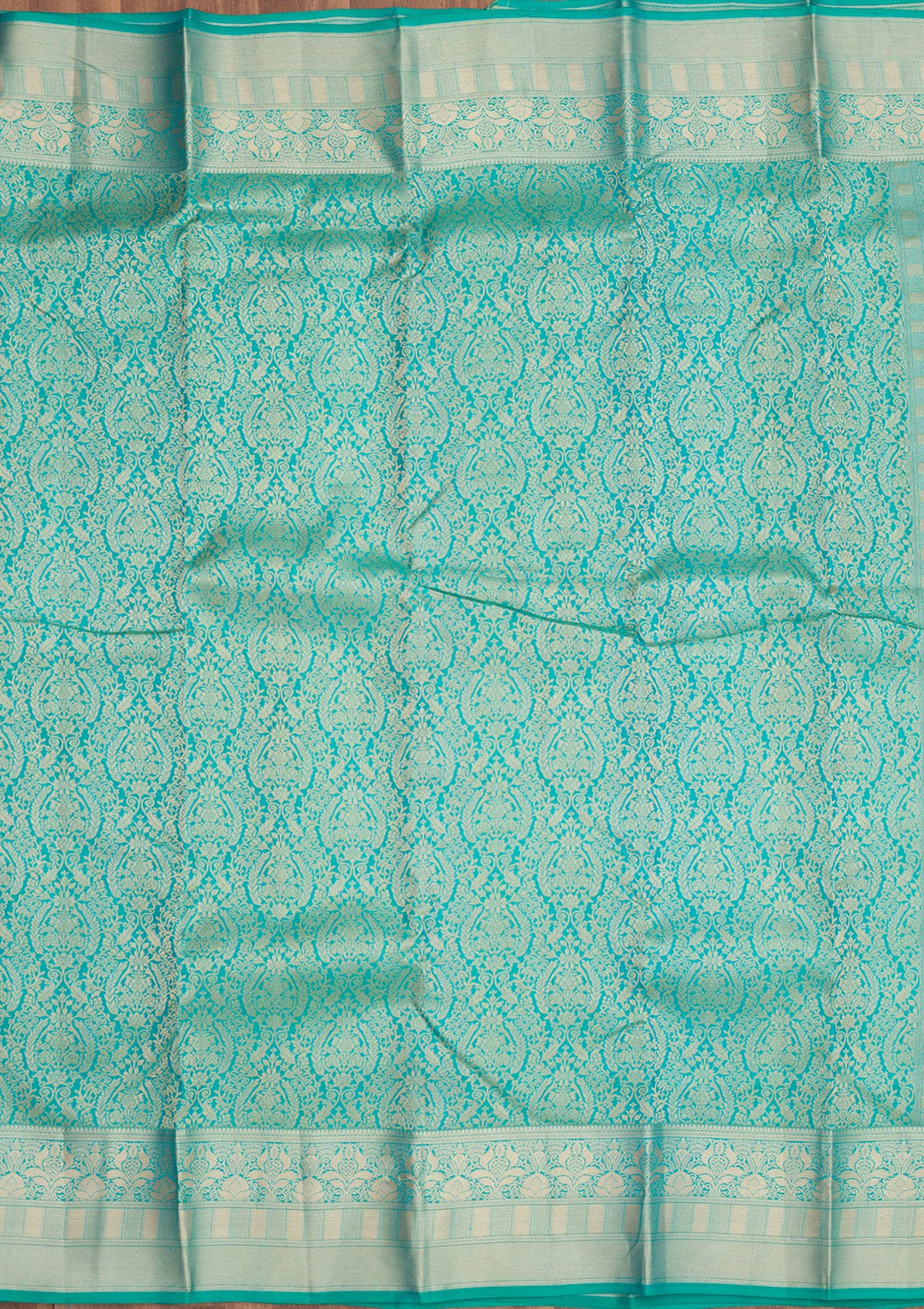 Sea Green Zariwork Pure Silk Saree