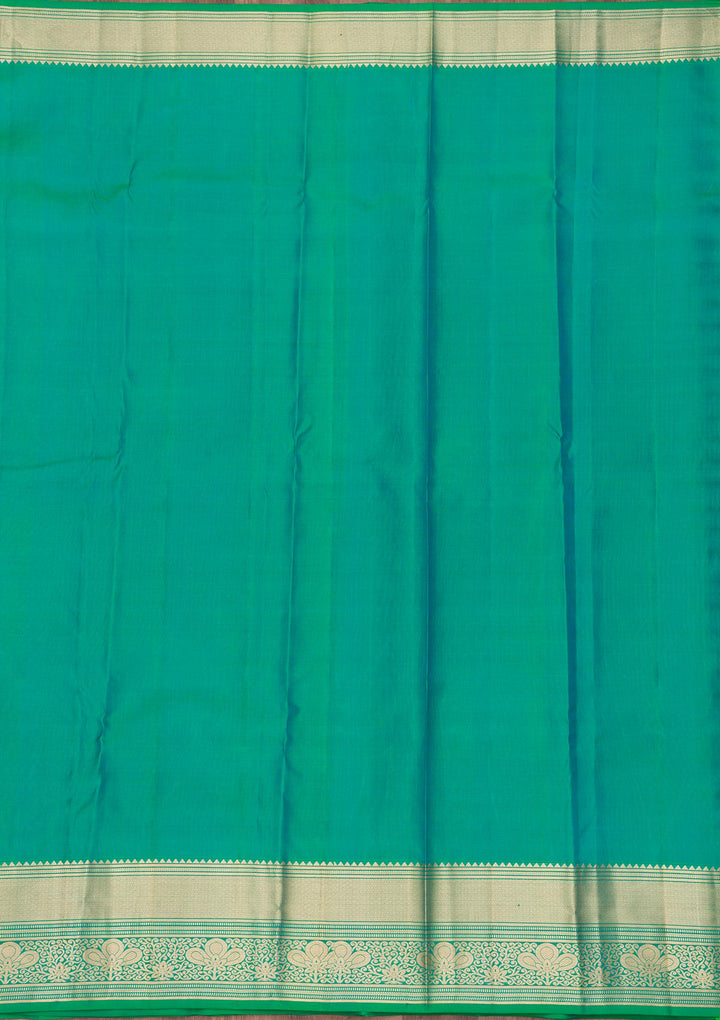 Sea Green Zariwork Pure Silk Saree