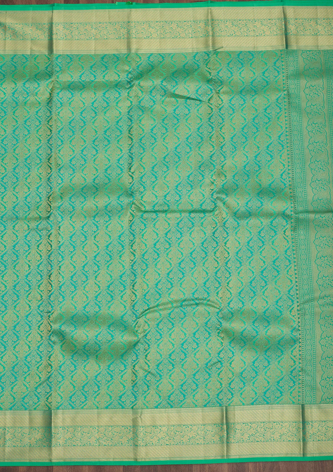 Sea Green Zariwork Pure Silk Saree
