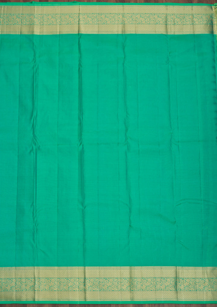 Sea Green Zariwork Pure Silk Saree