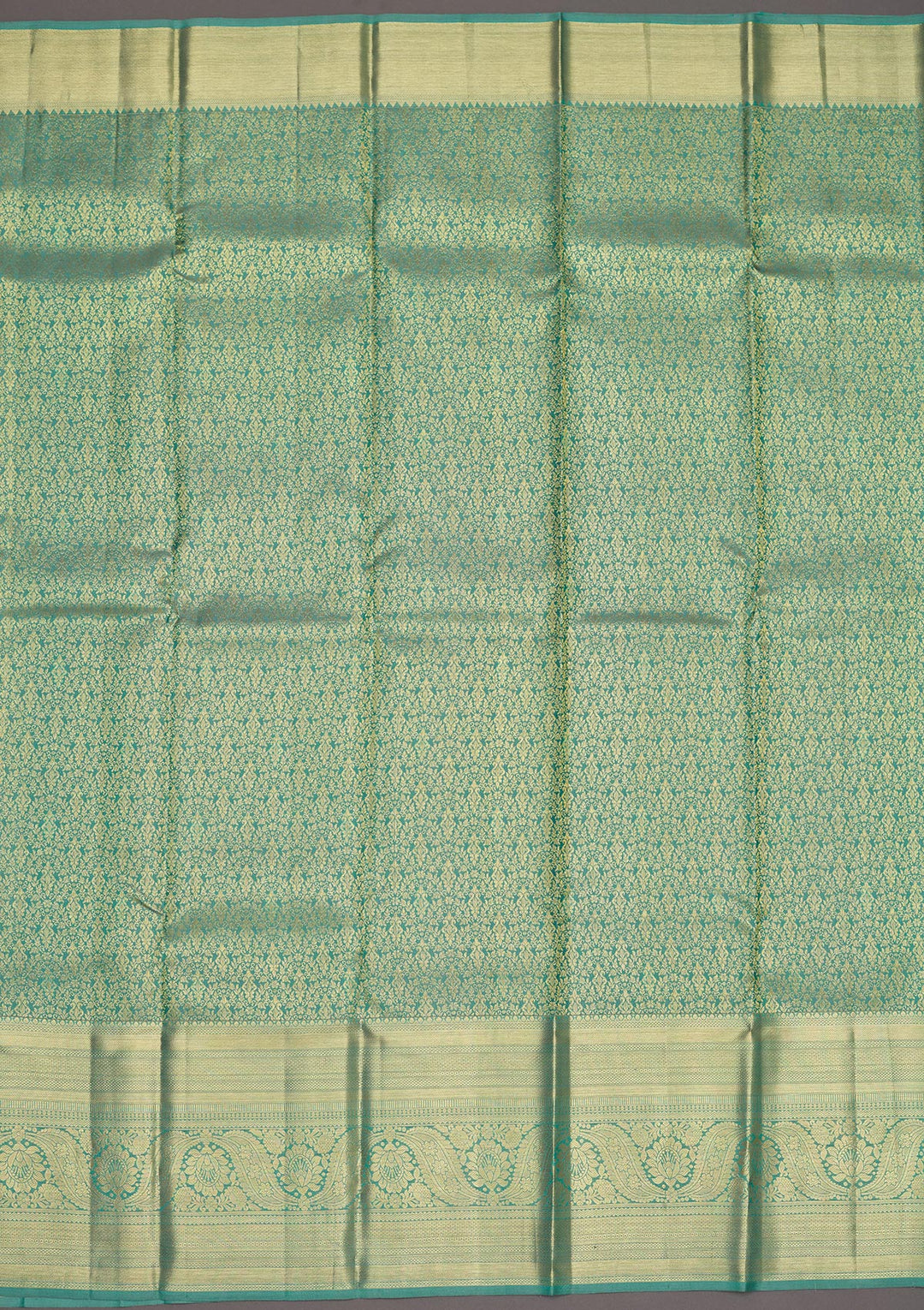 Sea Green Zariwork Pure Silk Saree