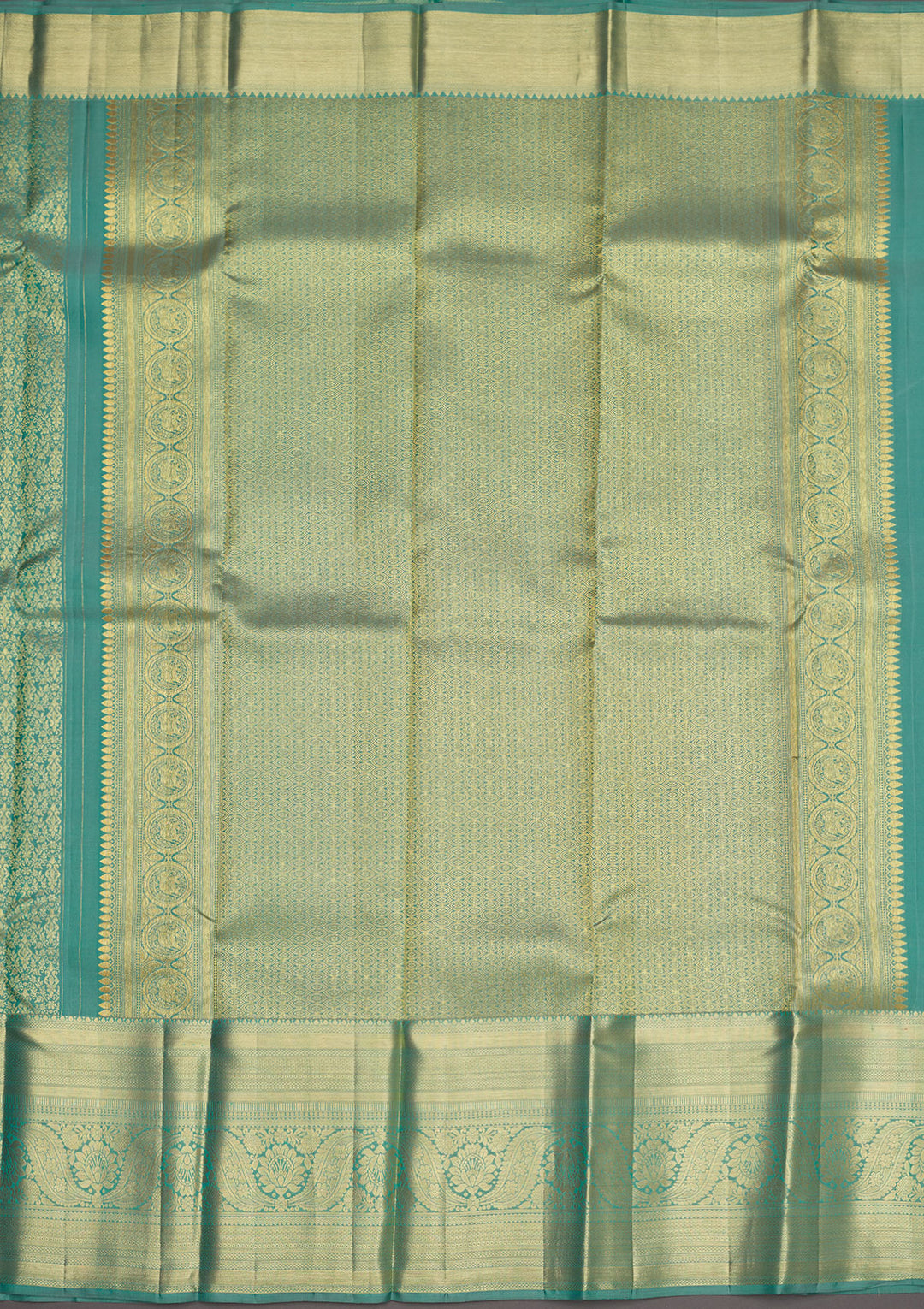Sea Green Zariwork Pure Silk Saree