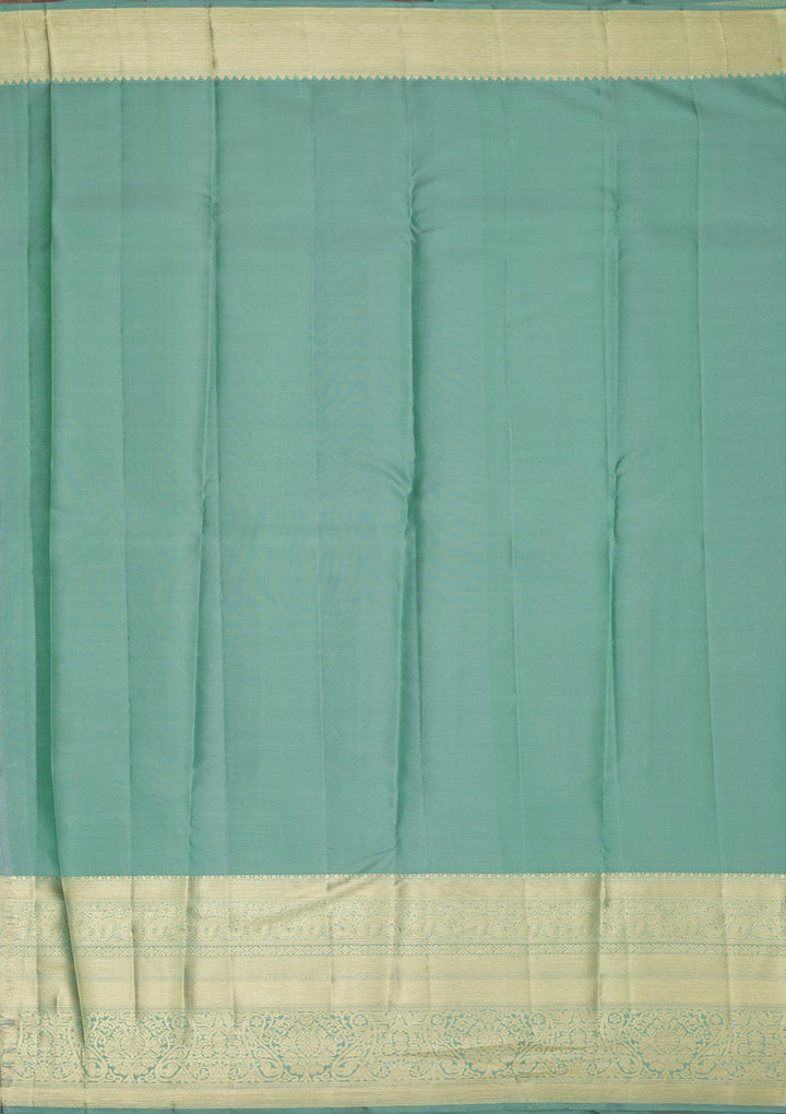 Sea Green Zariwork Pure Silk Saree
