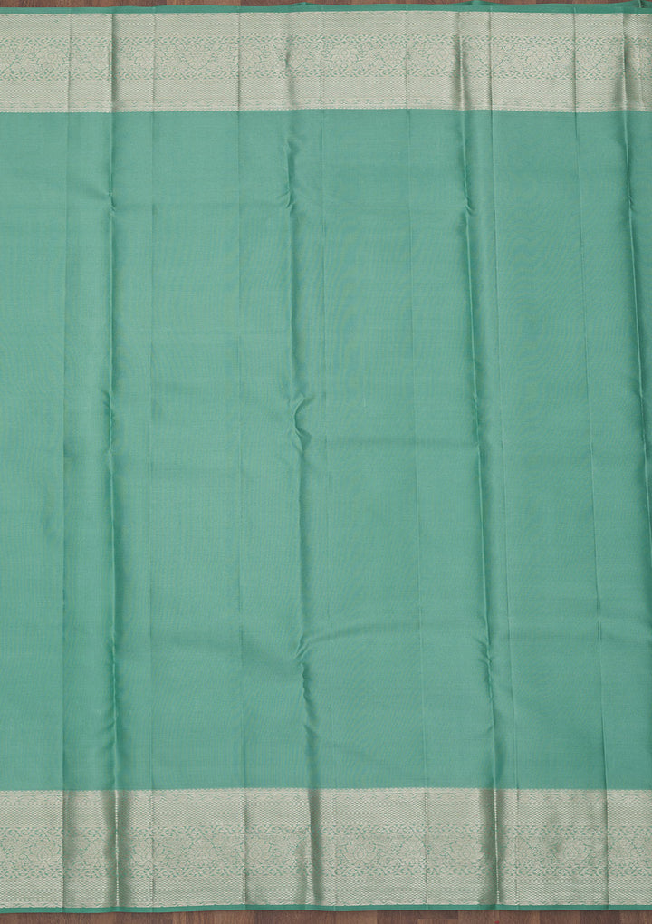 Sea Green Zariwork Pure Silk Saree