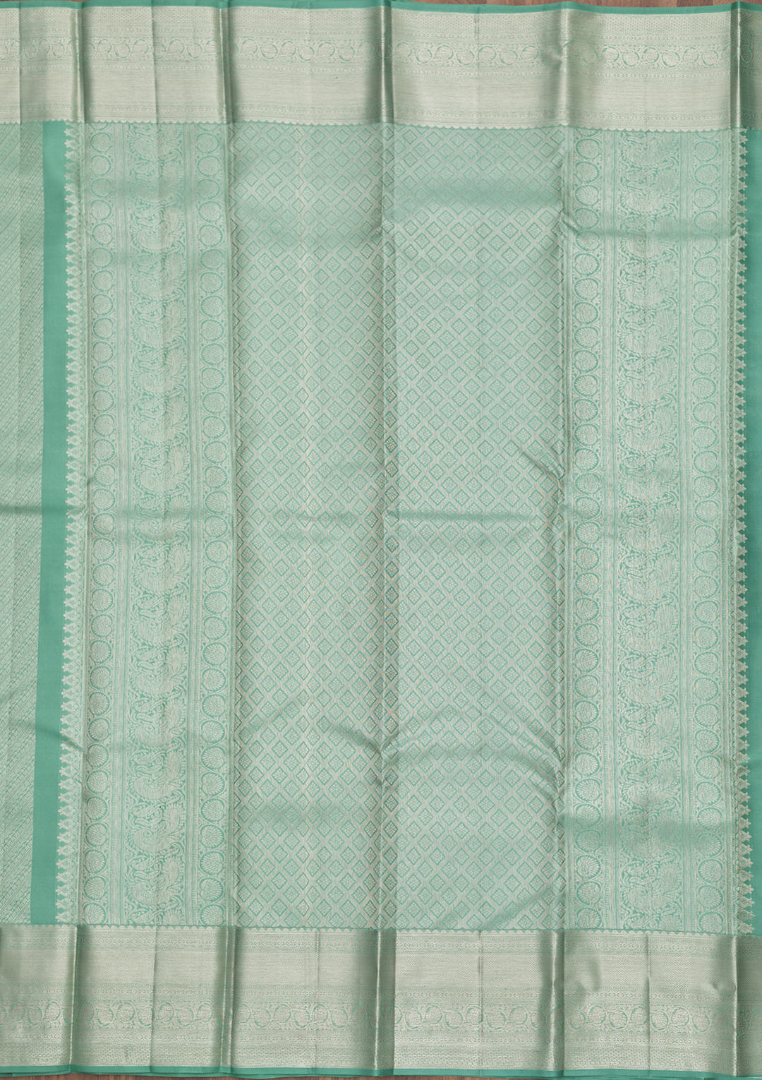 Sea Green Zariwork Pure Silk Saree