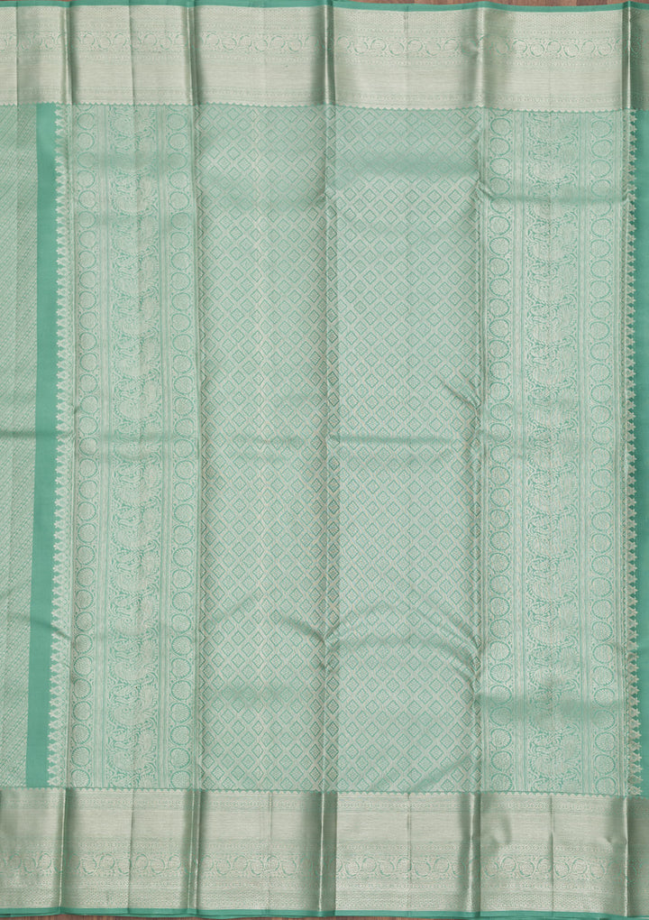 Sea Green Zariwork Pure Silk Saree