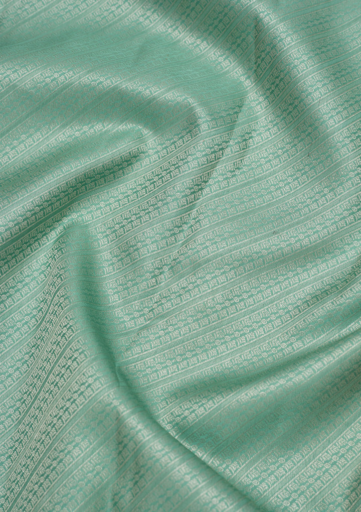 Sea Green Zariwork Pure Silk Saree