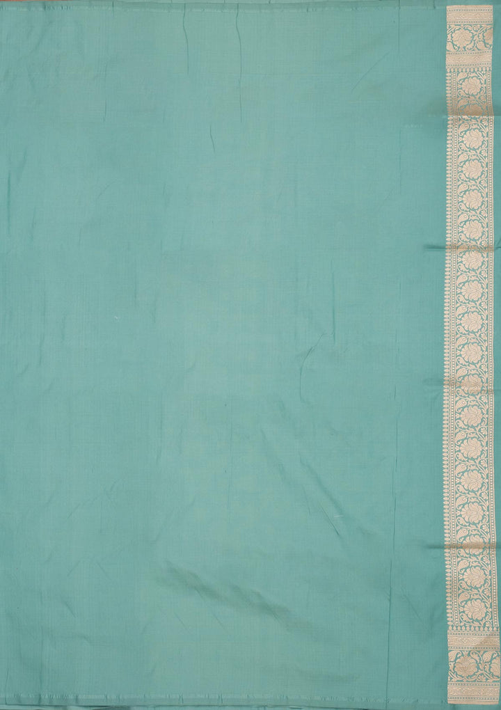 Sea Green Zariwork Pure Silk Saree