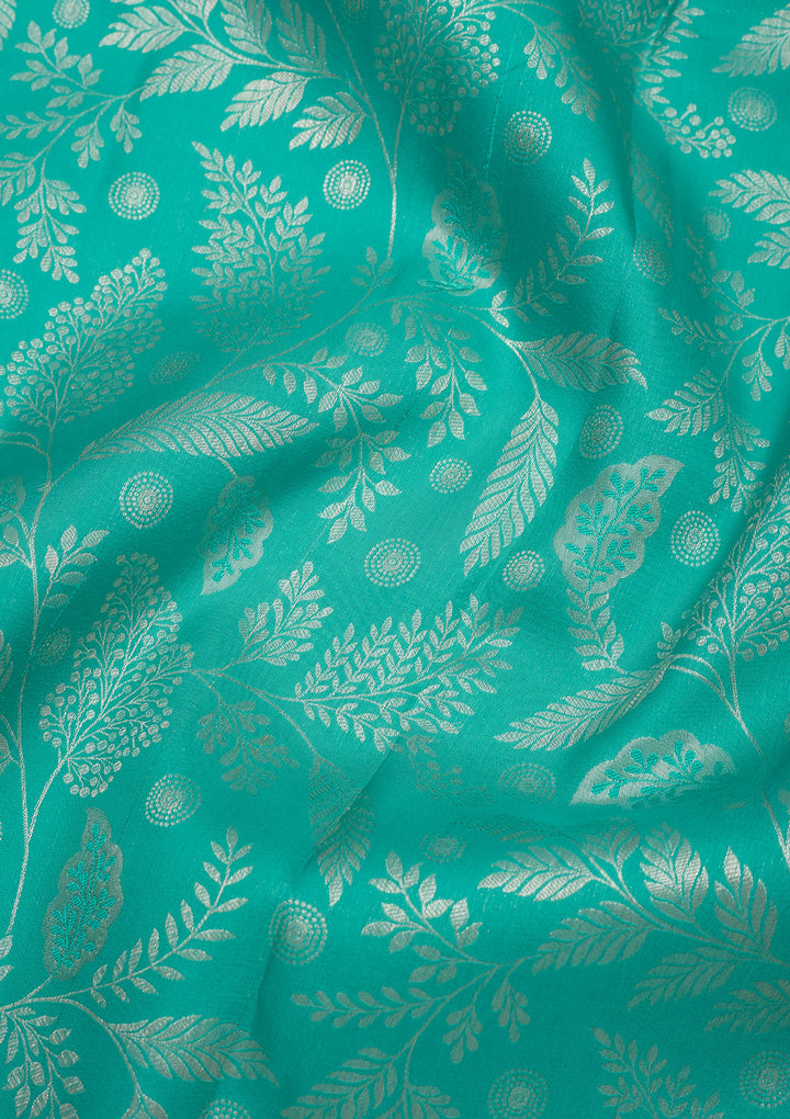Sea Green Zariwork Pure Silk Saree