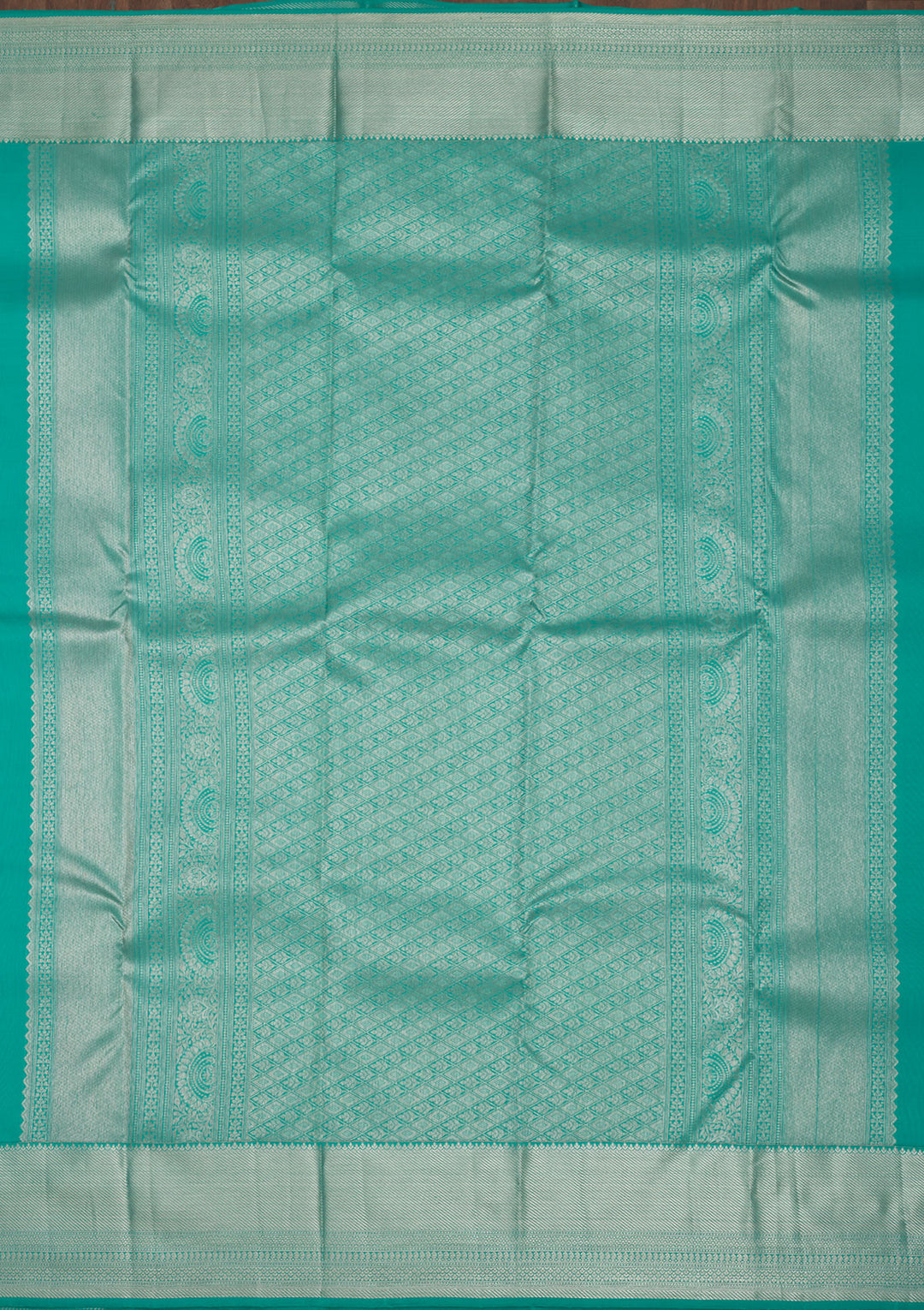 Sea Green Zariwork Pure Silk Saree
