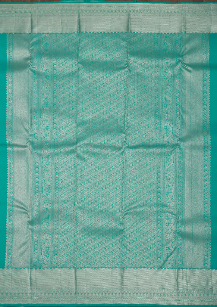 Sea Green Zariwork Pure Silk Saree