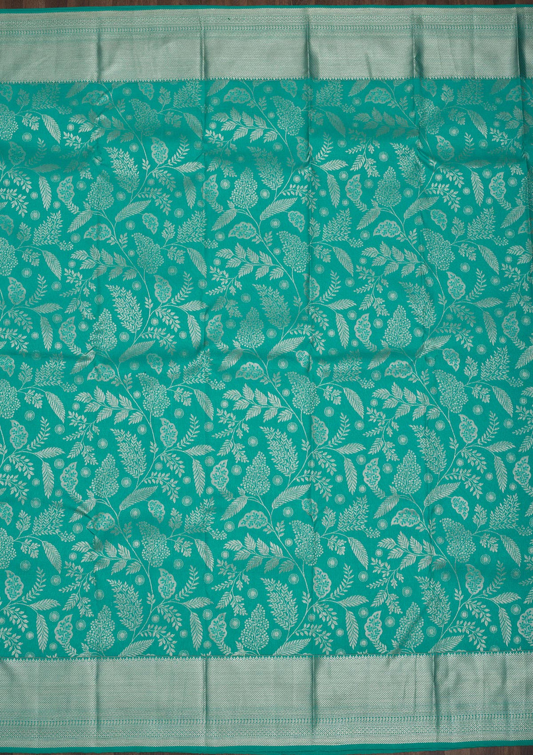 Sea Green Zariwork Pure Silk Saree