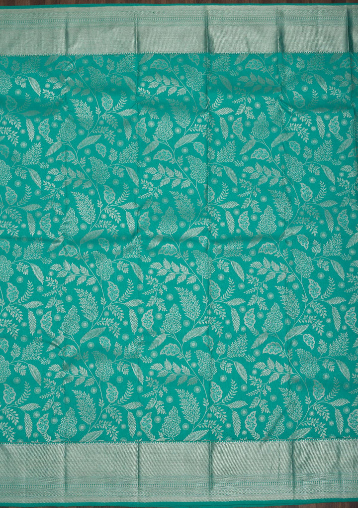 Sea Green Zariwork Pure Silk Saree