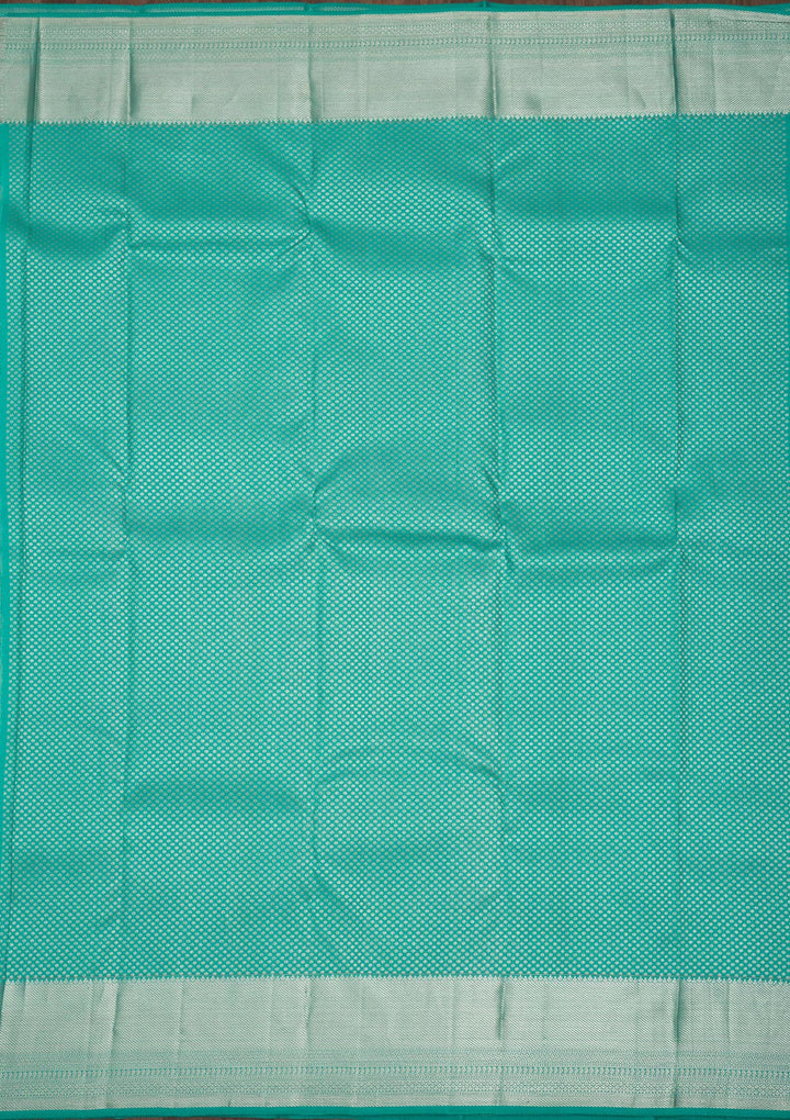 Sea Green Zariwork Pure Silk Saree