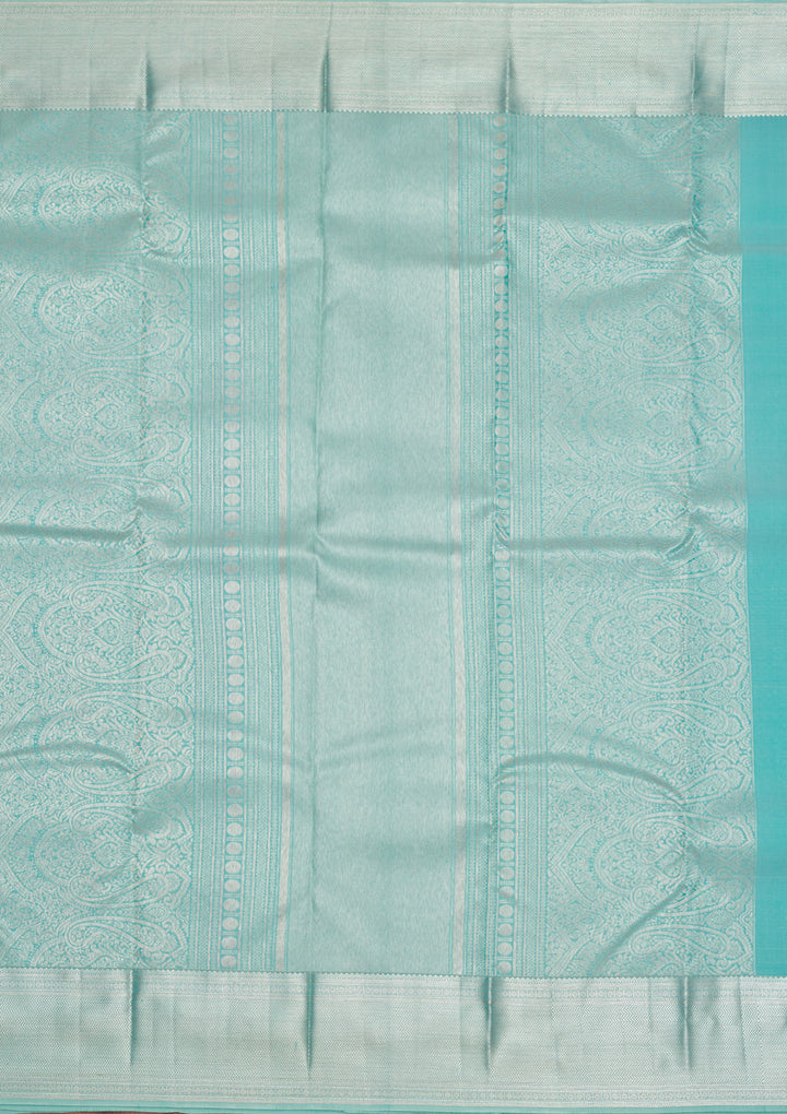 Sea Green Zariwork Pure Silk Saree