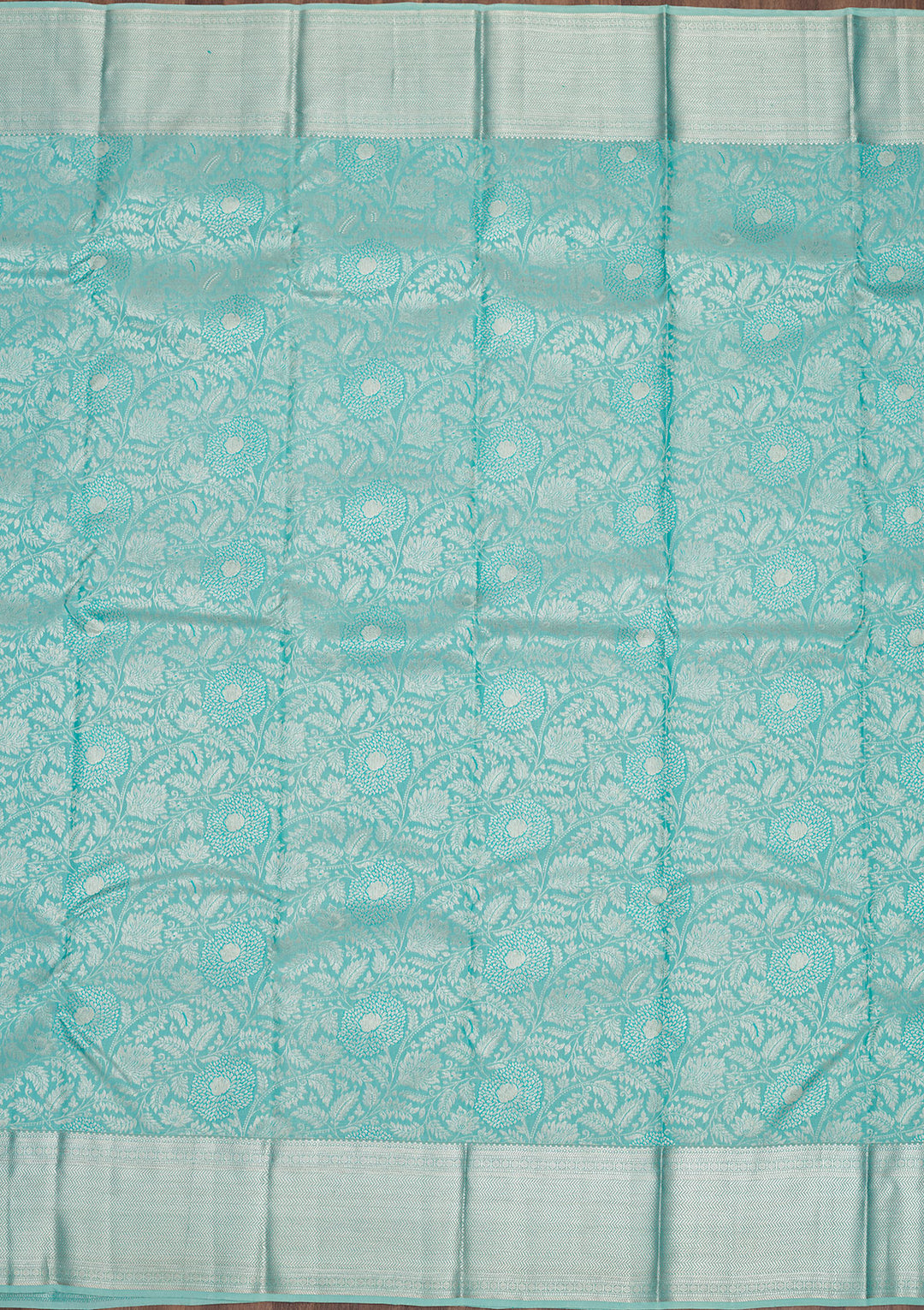 Sea Green Zariwork Pure Silk Saree