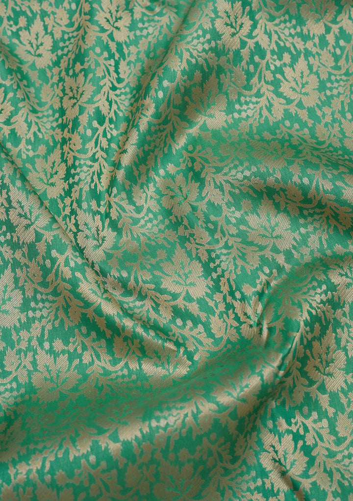 Sea Green Zariwork Pure Silk Saree