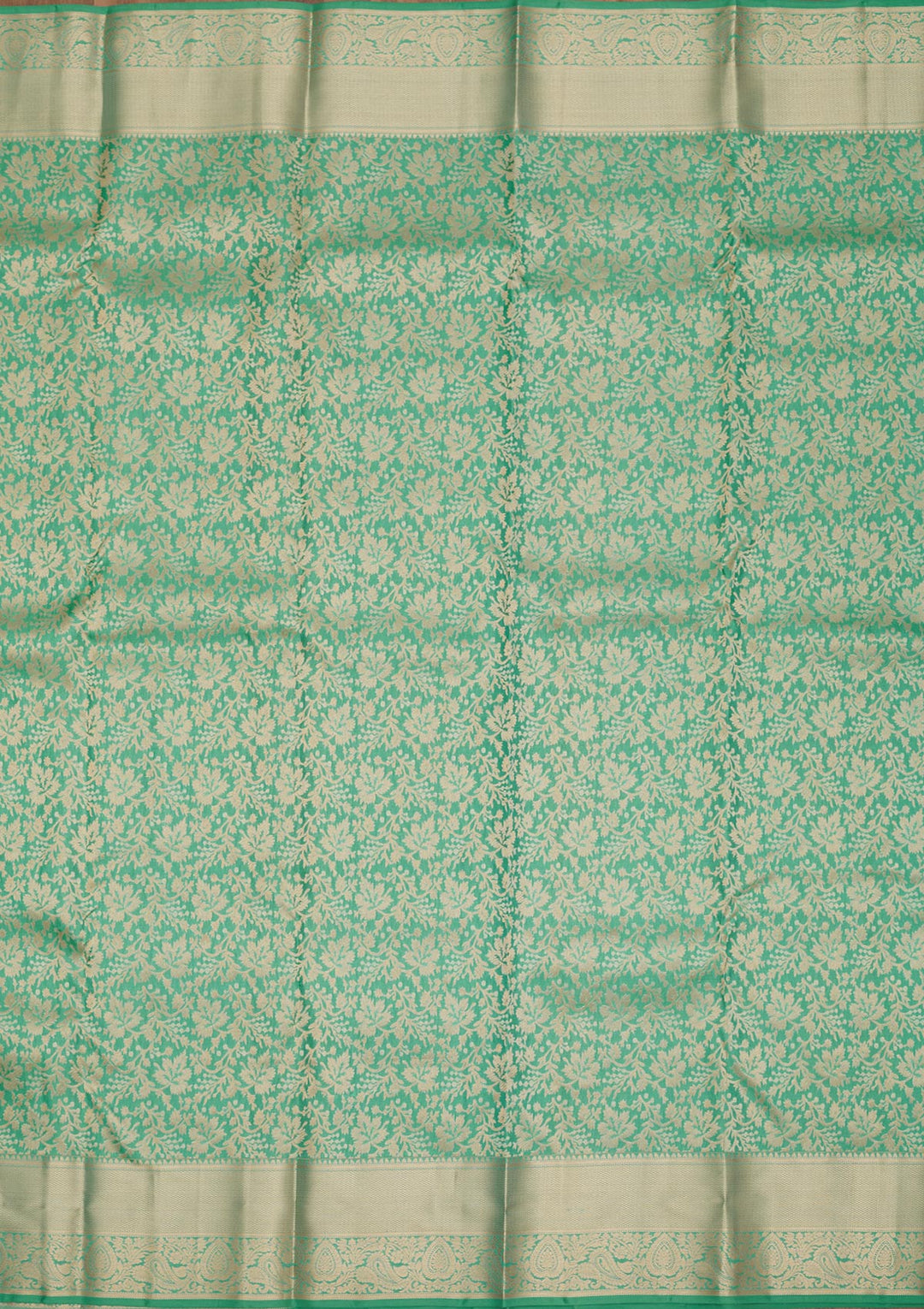 Sea Green Zariwork Pure Silk Saree