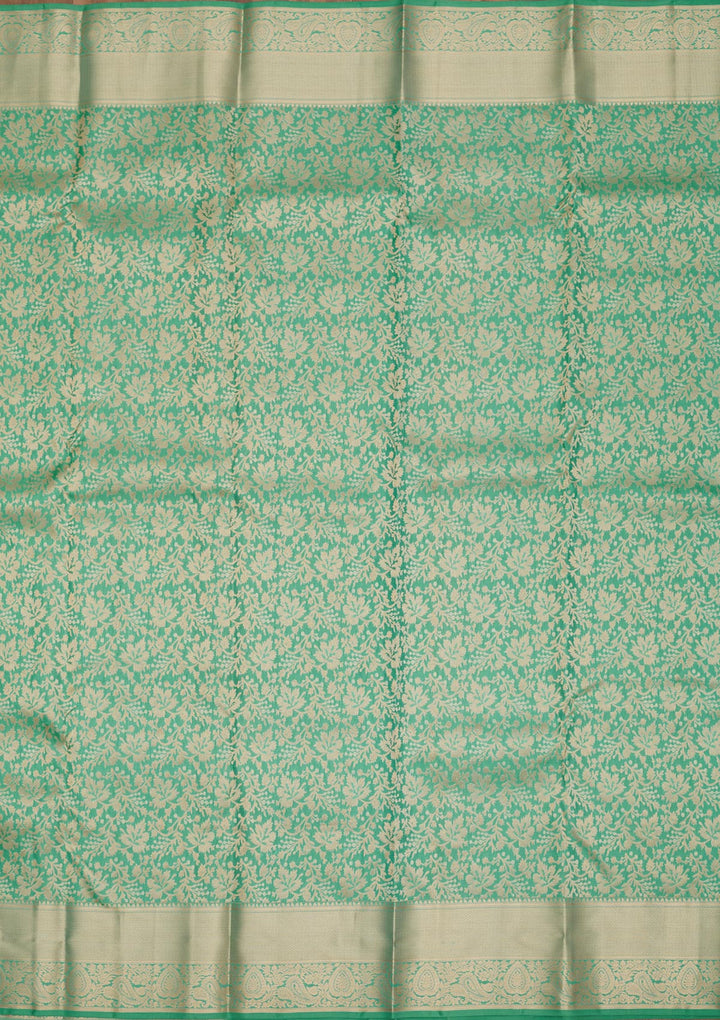 Sea Green Zariwork Pure Silk Saree