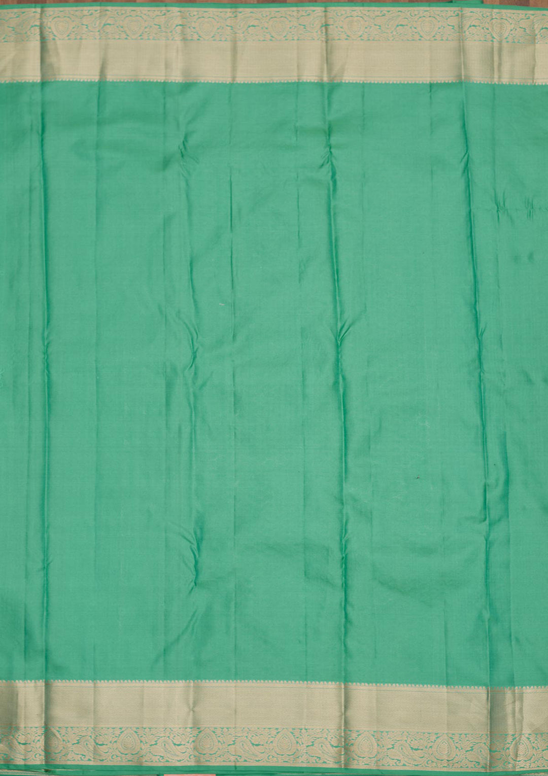 Sea Green Zariwork Pure Silk Saree