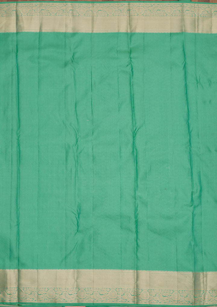 Sea Green Zariwork Pure Silk Saree