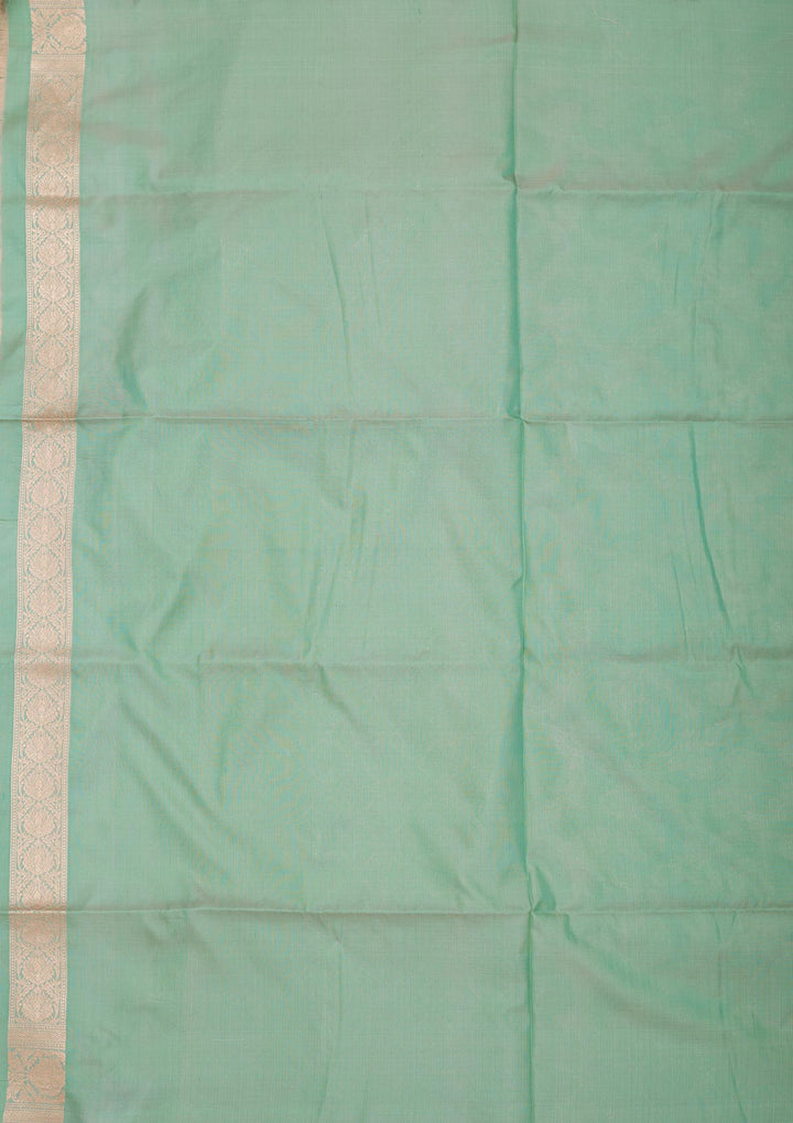 Sea Green Zariwork Pure Silk Saree