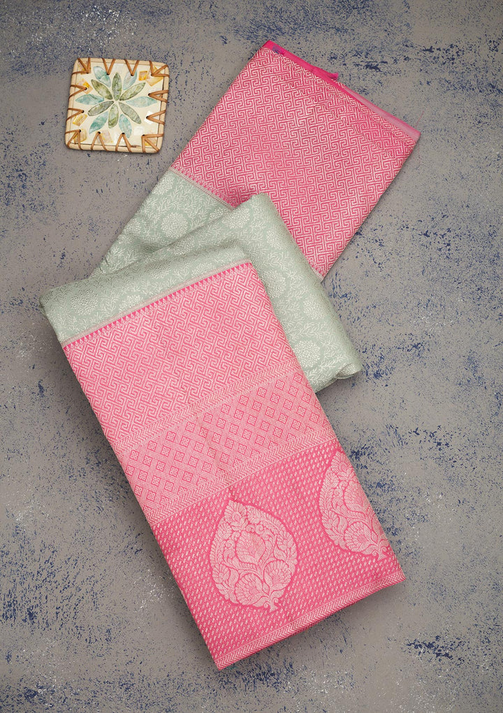 Sea Green Zariwork Pure Silk Saree