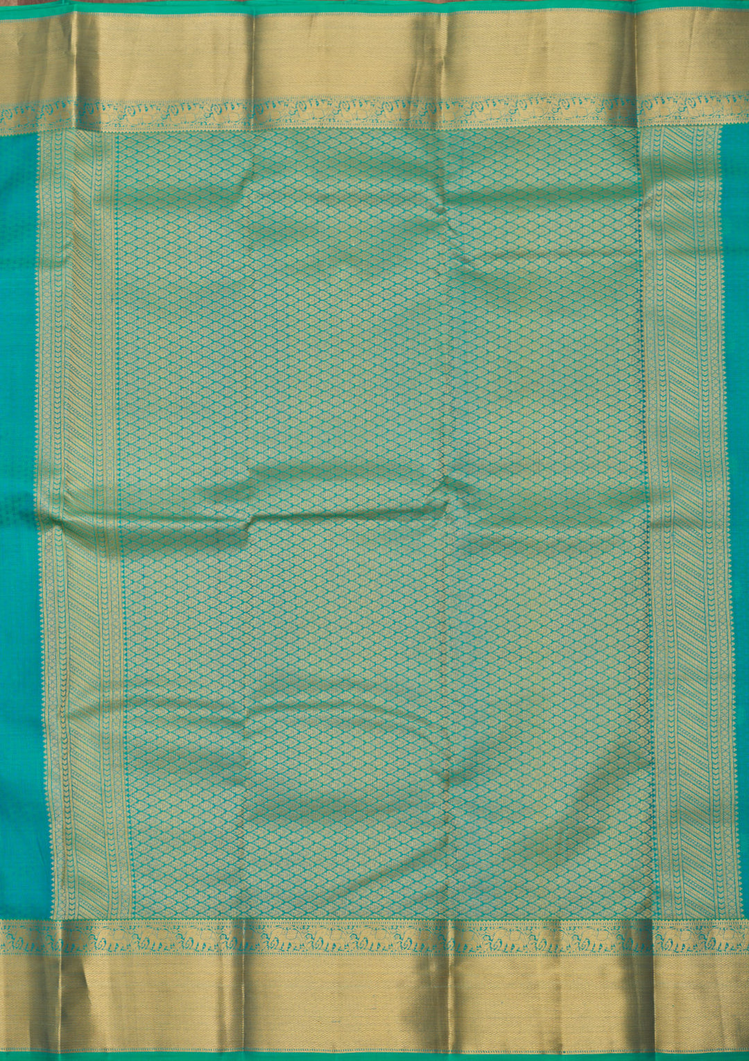 Sea Green Zariwork Pure Silk Saree
