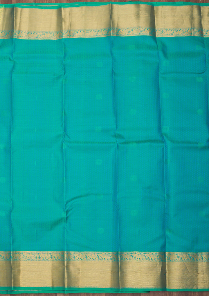 Sea Green Zariwork Pure Silk Saree