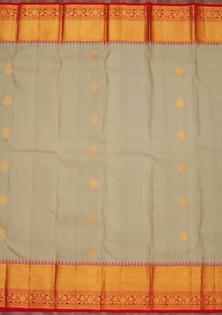 Sea Green Zariwork Pure Silk Saree