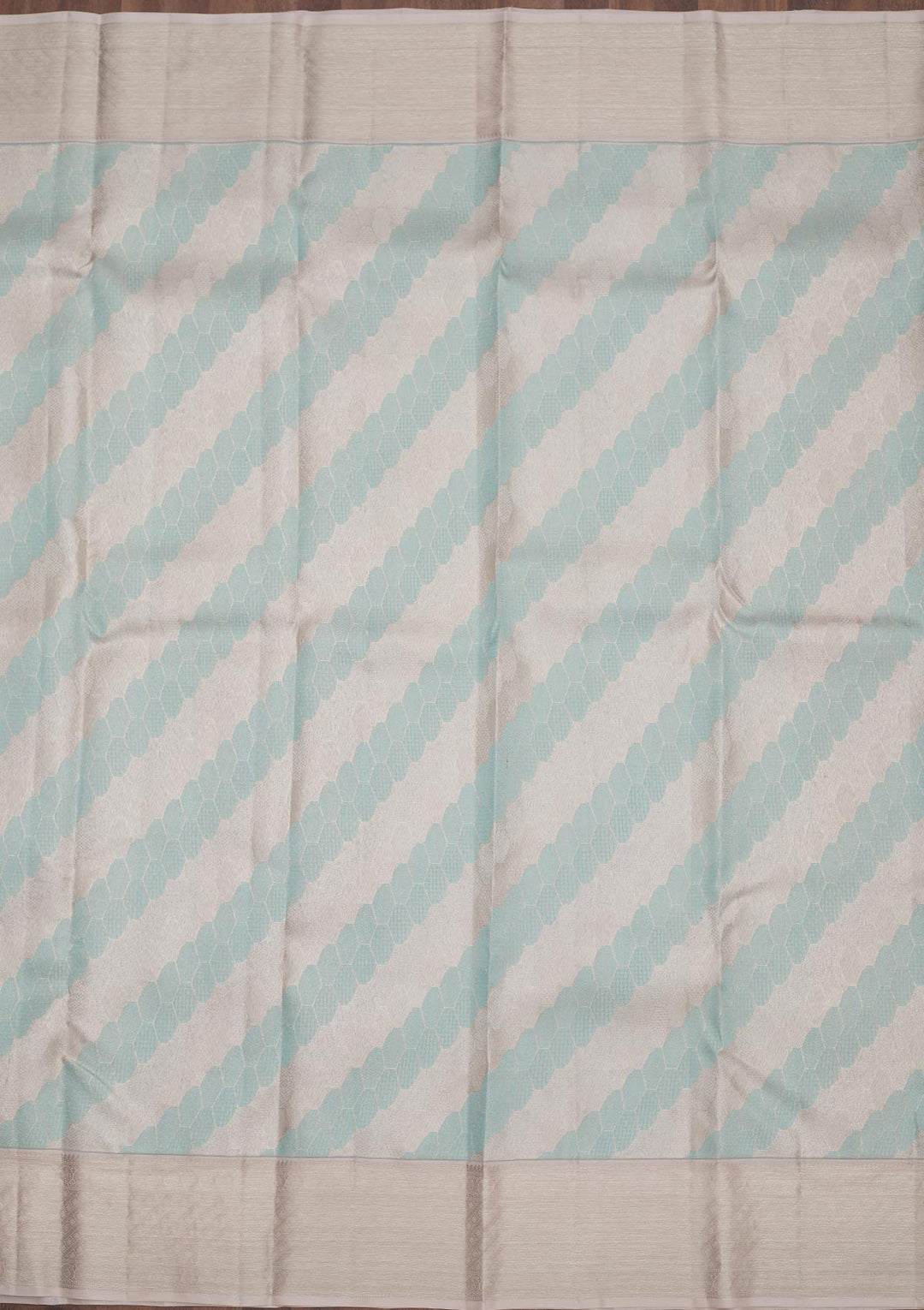 Sea Green Zariwork Pure Silk Saree