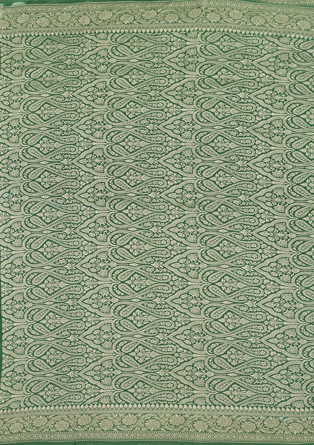 Sea Green Zariwork Pure Silk Saree