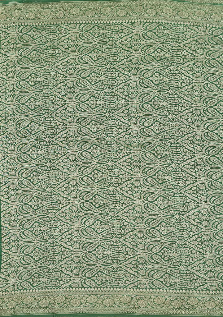 Sea Green Zariwork Pure Silk Saree