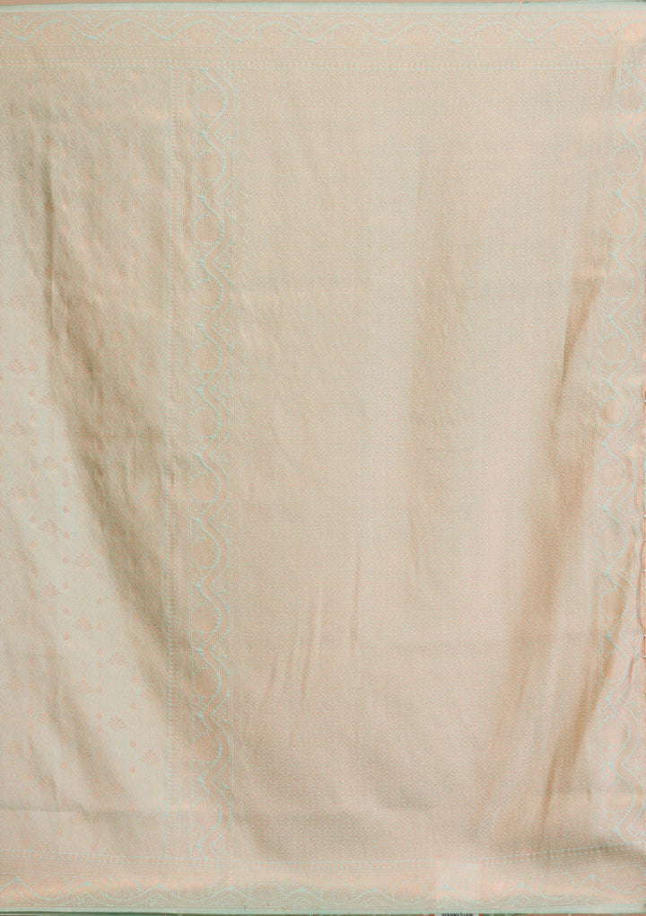 Sea Green Zariwork Soft Silk Saree