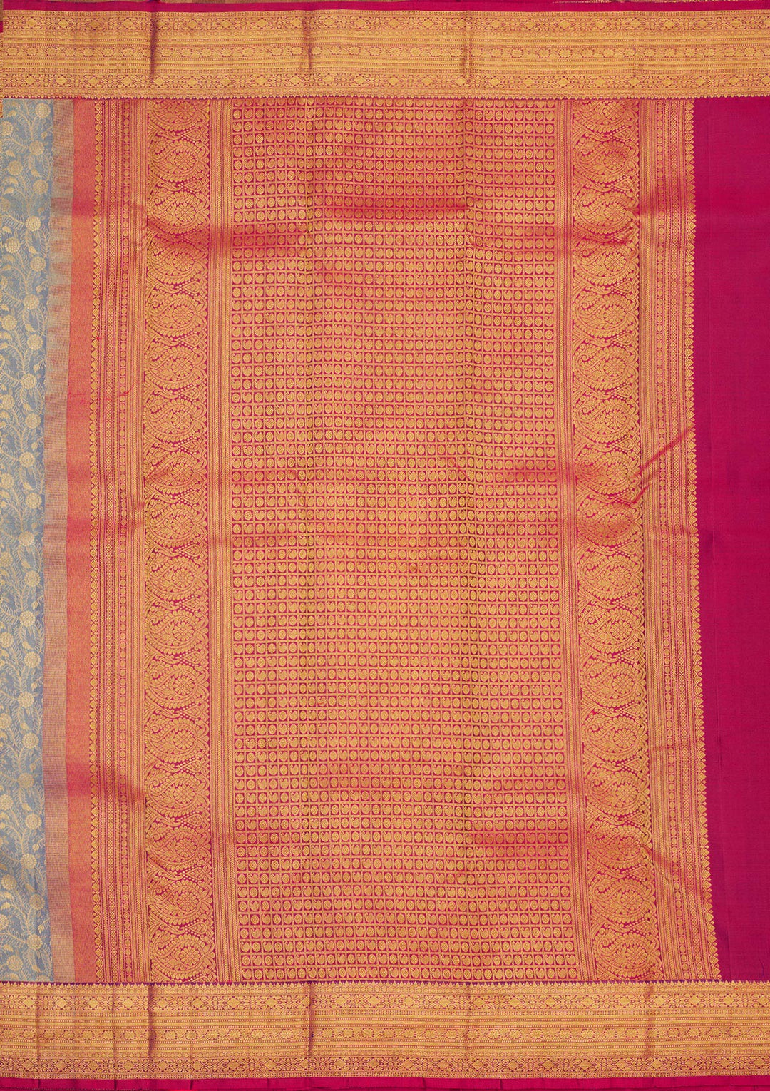 Sky Blue Zariwork Pure Silk Saree