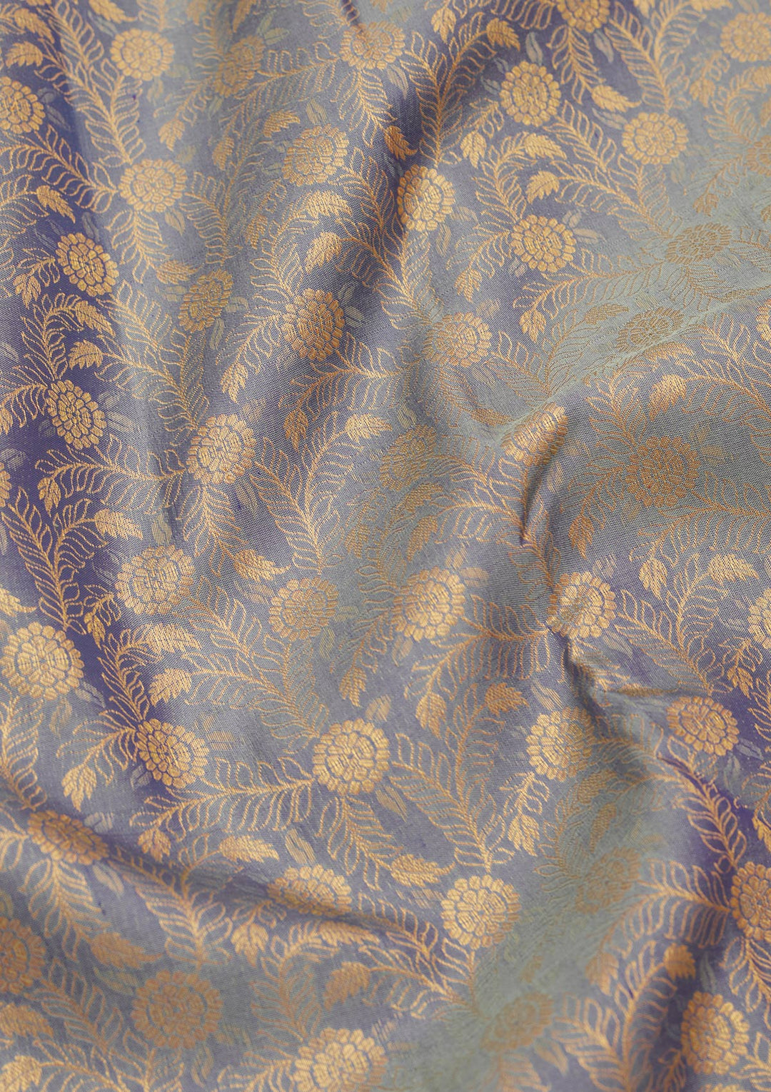 Sky Blue Zariwork Pure Silk Saree