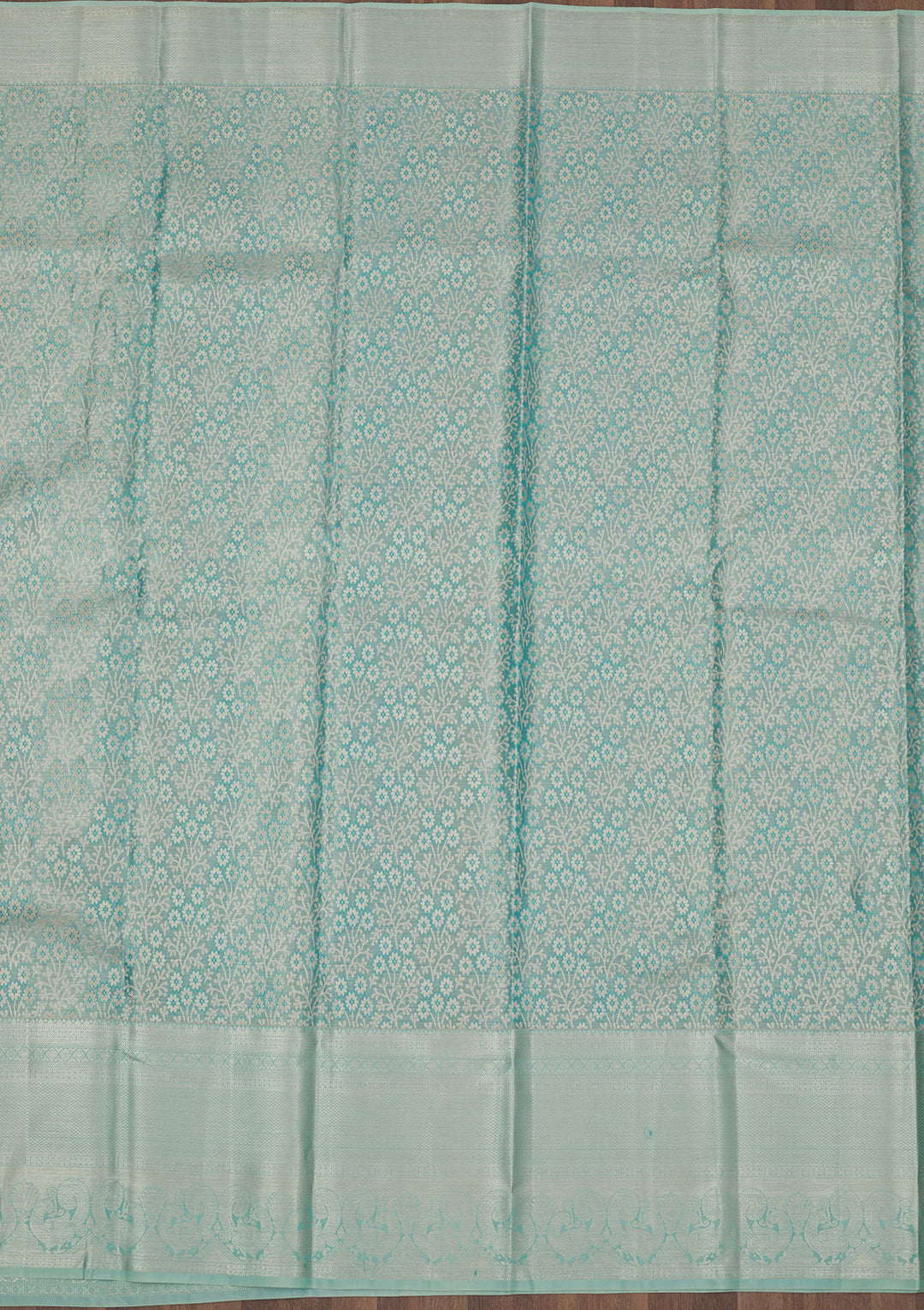 Sky Blue Zariwork Pure Silk Saree