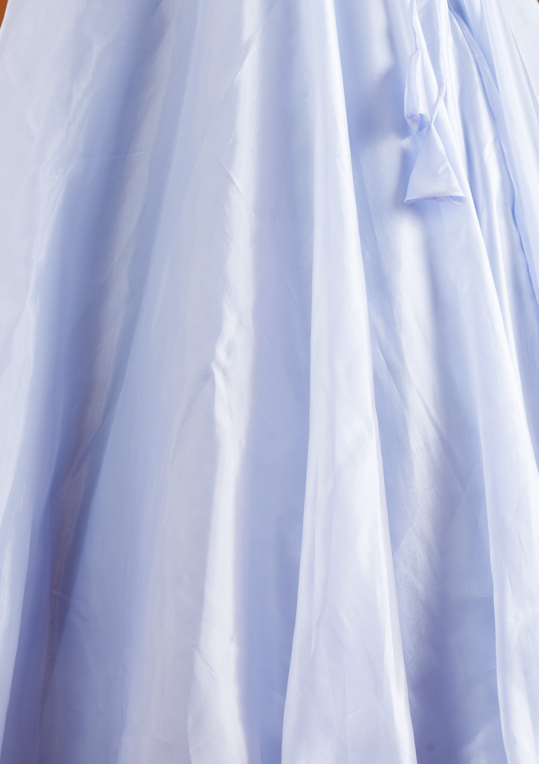 Sky Blue Cutdana Satin Readymade Lehenga