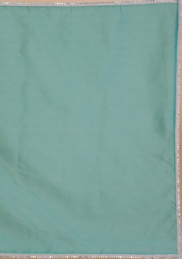 Sky Blue Sequins Shimmer Readymade Salwar Suit