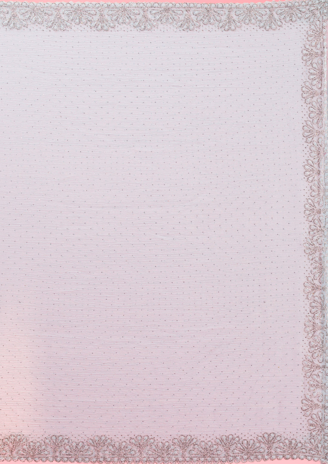 Sky Blue Threadwork Chiffon Saree