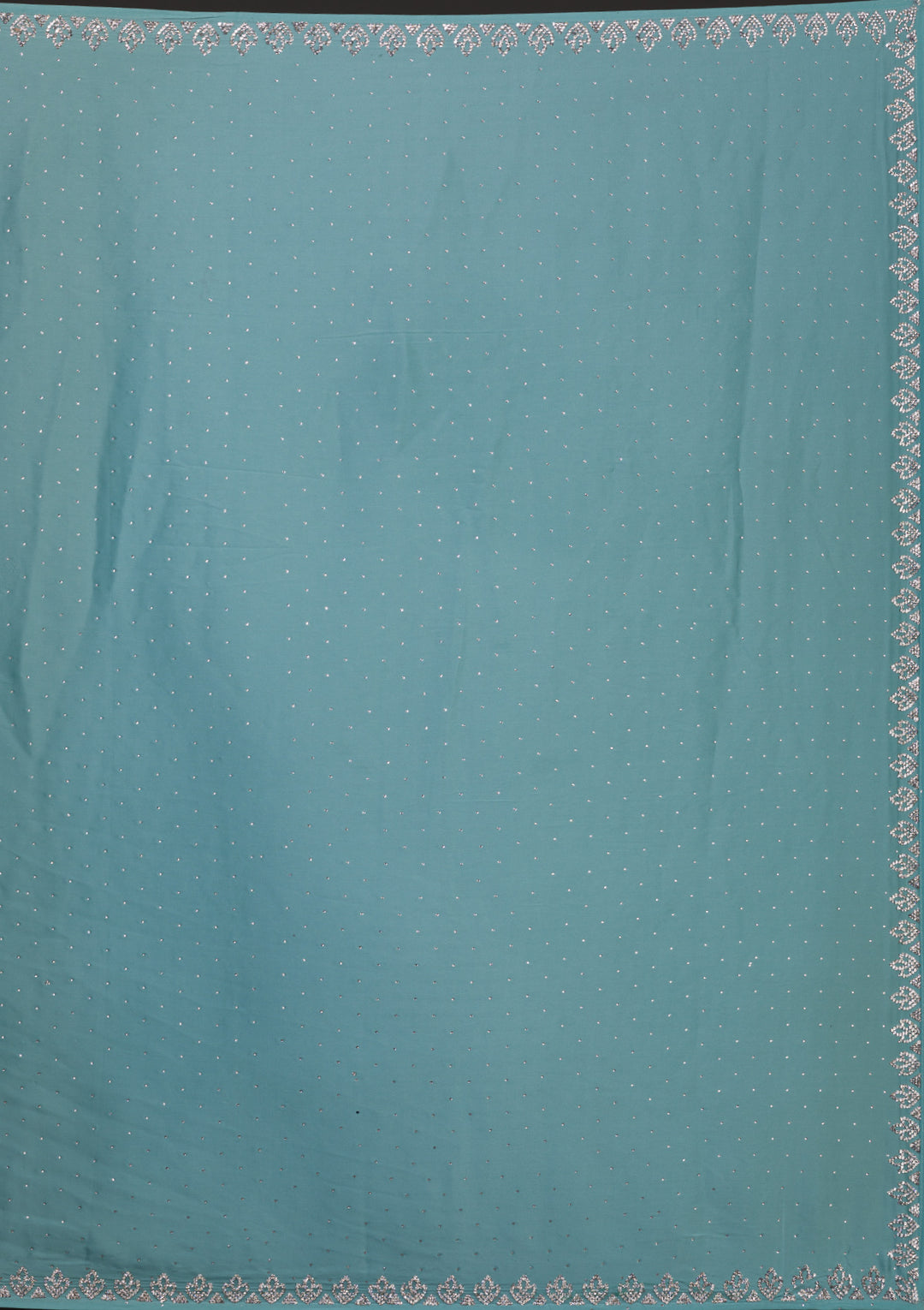 Sky Blue Stonework Satin Saree