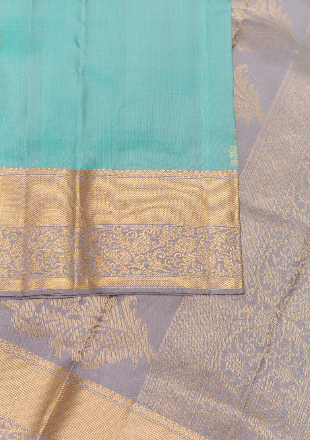 Sky Blue Zariwork Pure Silk Saree