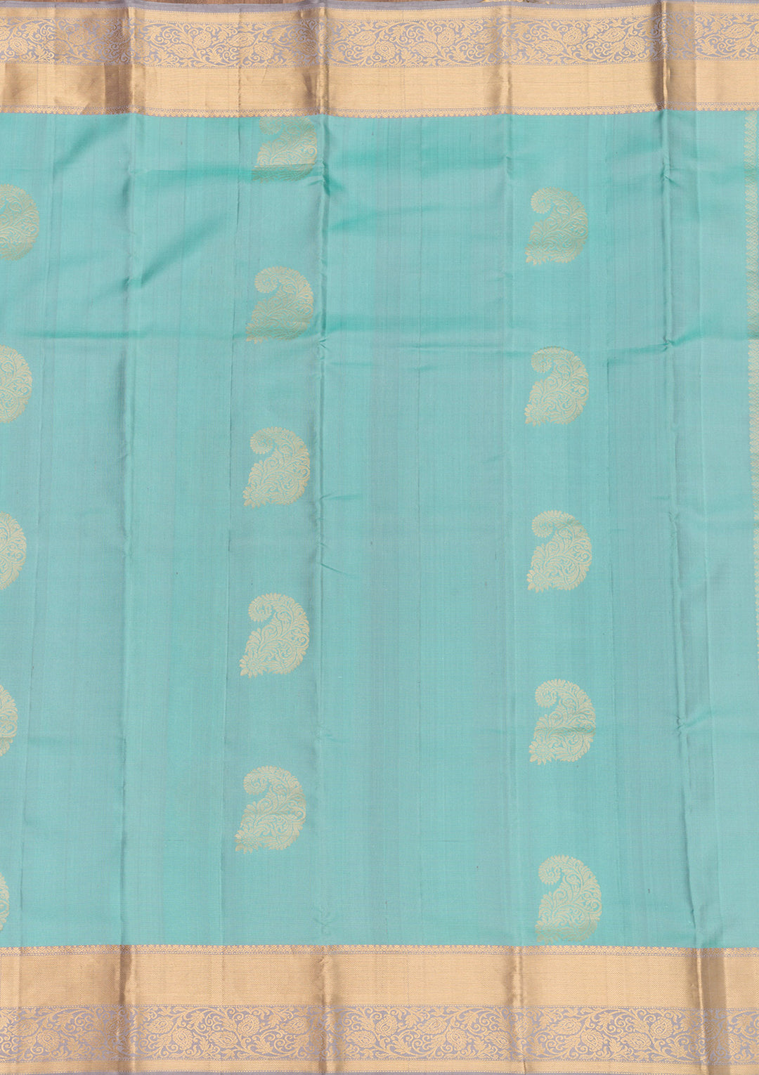 Sky Blue Zariwork Pure Silk Saree