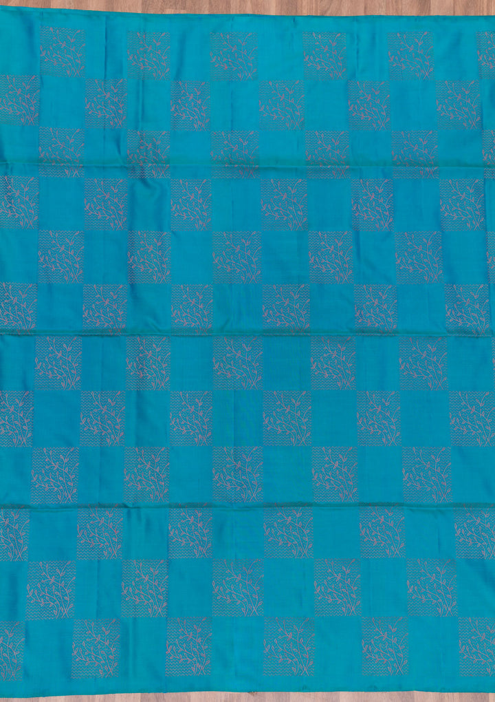 Sky Blue Zariwork Pure Silk Saree