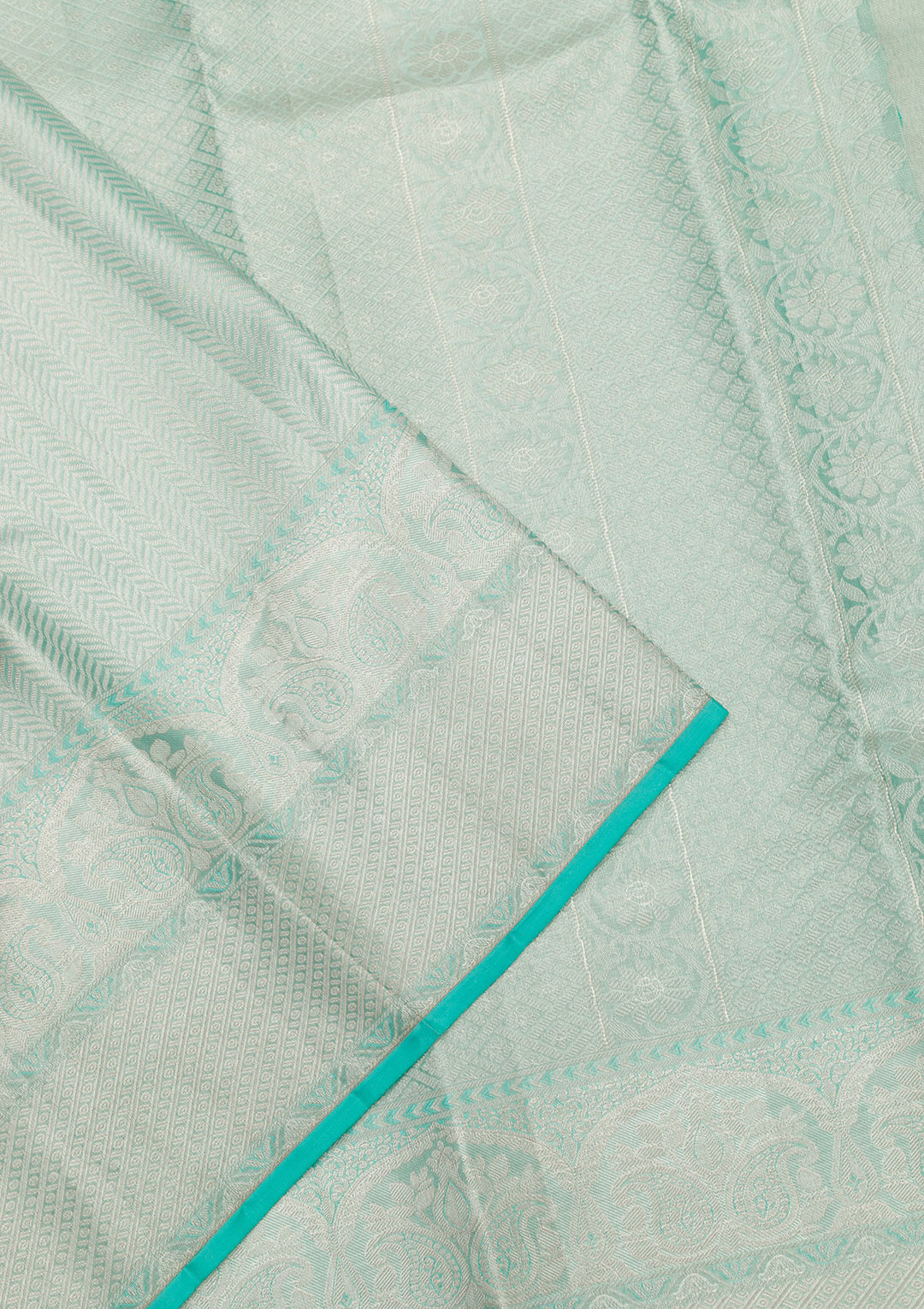 Sky Blue Zariwork Pure Silk Saree