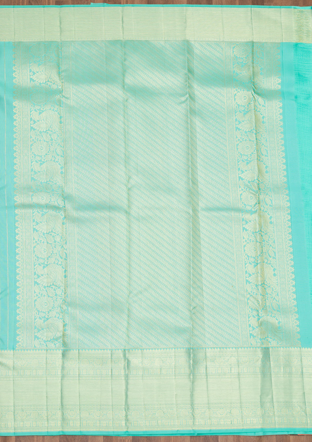 Sky Blue Zariwork Pure Silk Saree