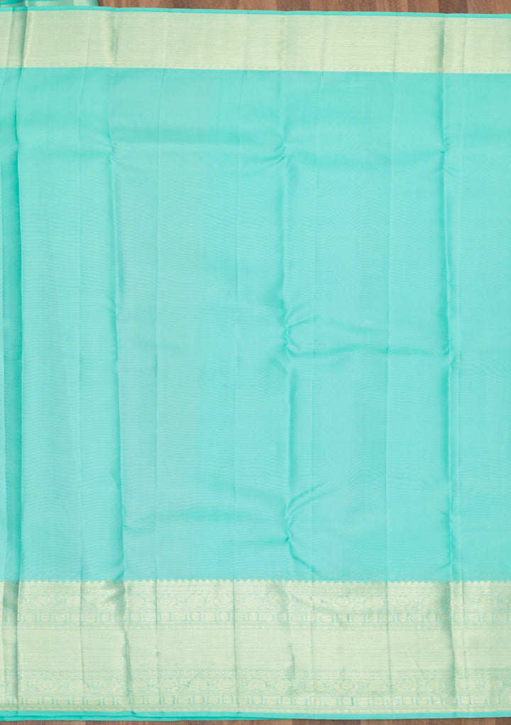 Sky Blue Zariwork Pure Silk Saree