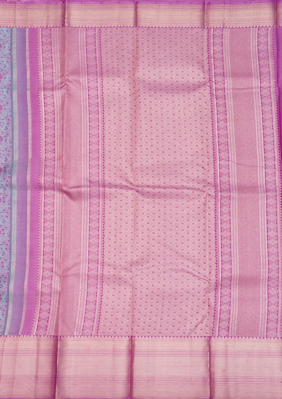 Sky Blue Zariwork Pure Silk Saree