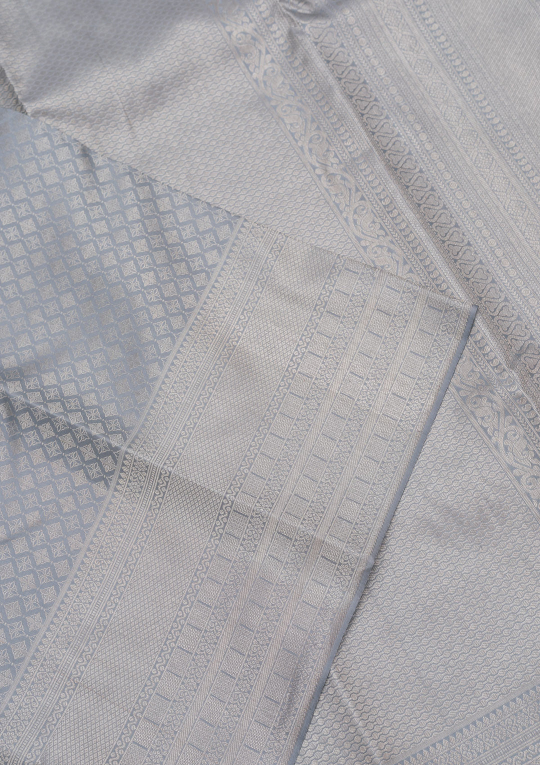 Sky Blue Zariwork Pure Silk Saree