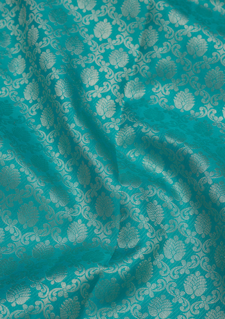 Sky Blue Zariwork Pure Silk Saree